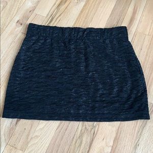 Black/Silver Patterned Pencil Skirt